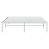 NNEVL Metal Bed Frame White 153x203 cm Queen Size