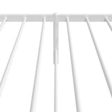 NNEVL Metal Bed Frame with Headboard White 92x187 cm Single Size