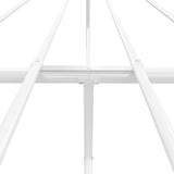 NNEVL Metal Bed Frame without Mattress with Headboard White 135x190 cm