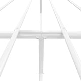 NNEVL Metal Bed Frame without Mattress with Footboard White 183x203 cm King