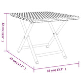 NNEVL Folding Table Black 45x35x32 cm Poly Rattan