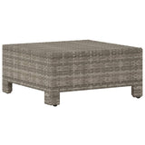 NNEVL Garden Footrest with Cushion Grey Poly Rattan