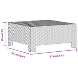 NNEVL Garden Footrest with Cushion Grey Poly Rattan