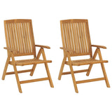 NNEVL Reclining Garden Chair 2 pcs Solid Wood Teak