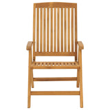 NNEVL Reclining Garden Chair 2 pcs Solid Wood Teak