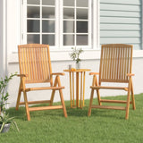 NNEVL Reclining Garden Chair 2 pcs Solid Wood Teak