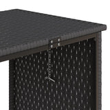 NNEVL Garden Sofa with Table and Cushions L-Shaped Black Poly Rattan