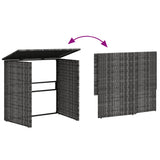 NNEVL Garden Sofa with Table and Cushions L-Shaped Grey Poly Rattan