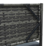 NNEVL Garden Sofa with Table and Cushions L-Shaped Grey Poly Rattan