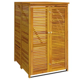 NNEVL Single Garbage Bin Shed 70x89x117 cm Solid Wood Acacia