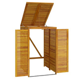 NNEVL Single Garbage Bin Shed 70x89x117 cm Solid Wood Acacia