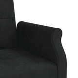 NNEVL Sofa Bed with Cushions Black Velvet