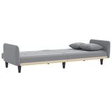 NNEVL Sofa Bed with Cup Holders Light Grey Fabric