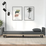 NNEVL Sofa Bed with Cushions Dark Grey Fabric