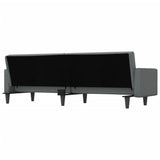 NNEVL Sofa Bed with Cushions Dark Grey Fabric