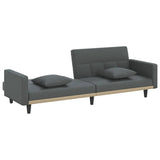 NNEVL Sofa Bed with Cushions Dark Grey Fabric