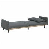 NNEVL Sofa Bed with Cushions Dark Grey Fabric