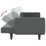NNEVL Sofa Bed with Cushions Dark Grey Fabric