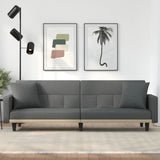 NNEVL Sofa Bed with Cushions Dark Grey Fabric