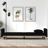 NNEVL Sofa Bed with Cushions Black Fabric