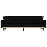 NNEVL Sofa Bed with Cushions Black Fabric