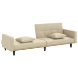 NNEVL Sofa Bed with Cushions Cream Fabric