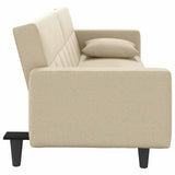 NNEVL Sofa Bed with Cushions Cream Fabric
