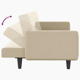 NNEVL Sofa Bed with Cushions Cream Fabric
