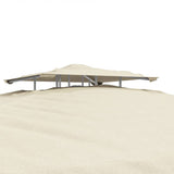 NNEVL Gazebo with Double Roof Cream 3x3x2.68 m Fabric