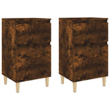 NNEVL Bedside Cabinets 2 pcs Smoked Oak 40x35x70 cm
