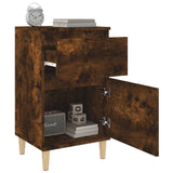 NNEVL Bedside Cabinets 2 pcs Smoked Oak 40x35x70 cm