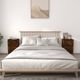NNEVL Bedside Cabinets 2 pcs Smoked Oak 40x35x70 cm