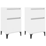 NNEVL Bedside Cabinets 2 pcs High Gloss White 40x35x70 cm