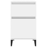 NNEVL Bedside Cabinets 2 pcs High Gloss White 40x35x70 cm
