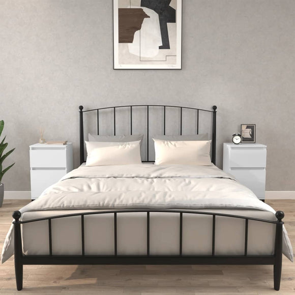 NNEVL Bedside Cabinets 2 pcs High Gloss White 40x35x70 cm