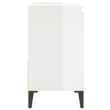 NNEVL Bathroom Cabinet High Gloss White 65x33x60 cm Engineered Wood