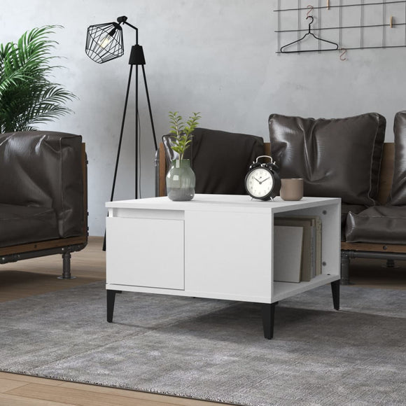 NNEVL Coffee Table White 55x55x36.5 cm Engineered Wood