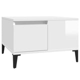 NNEVL Coffee Table High Gloss White 55x55x36.5 cm Engineered Wood