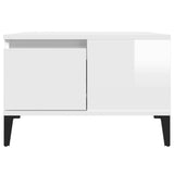 NNEVL Coffee Table High Gloss White 55x55x36.5 cm Engineered Wood