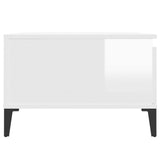 NNEVL Coffee Table High Gloss White 55x55x36.5 cm Engineered Wood