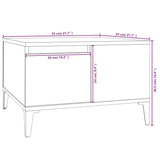 NNEVL Coffee Table High Gloss White 55x55x36.5 cm Engineered Wood