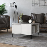 NNEVL Coffee Table High Gloss White 55x55x36.5 cm Engineered Wood