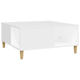 NNEVL Coffee Table White 80x80x36.5 cm Engineered Wood