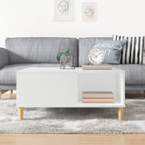 NNEVL Coffee Table White 80x80x36.5 cm Engineered Wood