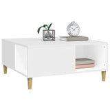 NNEVL Coffee Table White 80x80x36.5 cm Engineered Wood