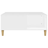 NNEVL Coffee Table White 80x80x36.5 cm Engineered Wood