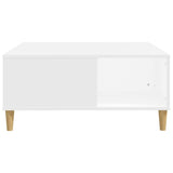 NNEVL Coffee Table White 80x80x36.5 cm Engineered Wood