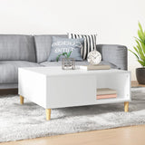 NNEVL Coffee Table White 80x80x36.5 cm Engineered Wood