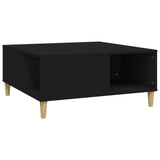 NNEVL Coffee Table Black 80x80x36.5 cm Engineered Wood