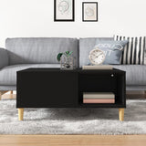 NNEVL Coffee Table Black 80x80x36.5 cm Engineered Wood